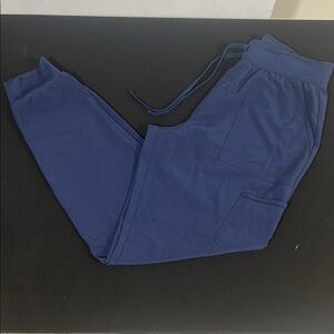 Premium Navy Blue Top & Pants with Tapered Fit Scrubs